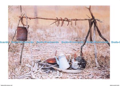 D220450 Camp Fire in the Outback Linda Blackstone Gallery Richard Bolton
