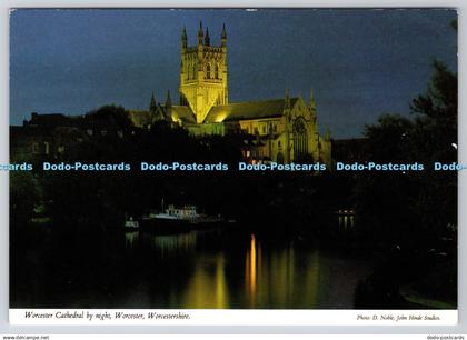 D319359 Worcestershire. Worcester. Worcester Cathedral by Night. John Hinde. D.