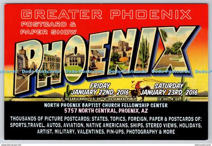 D333569 Greater Phoenix. Postcard Paper Show Phoenix