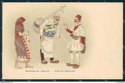 Grecia Greece Types Ethnic postcard cartolina MT0022