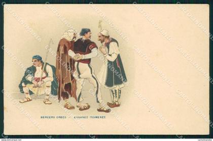 Grecia Greece Types Ethnic postcard cartolina MT0023
