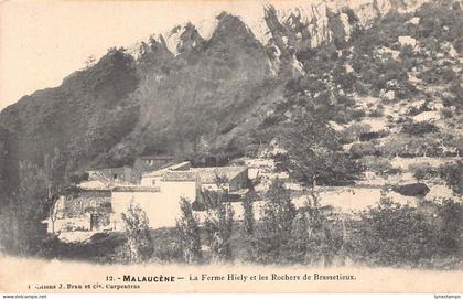 L096 France Malaucene La Ferme Hiely et Rochers de Brassetieux vintage postcard