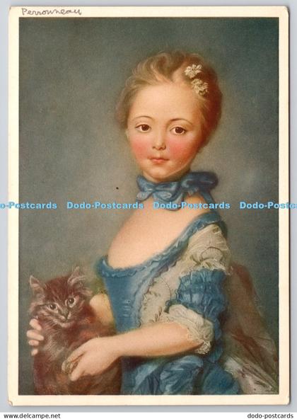 L343229 Londra Nazionale Bambina Col Gatto Perronneau Eliocromia Zacchetti