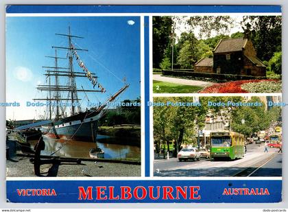 L365755 Victoria Melbourne Australia Collins Street and a Melbourne Tram Biscay