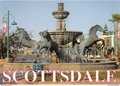Lot 13 usa arizona scottsdale five bronze arabian horse statue fountain