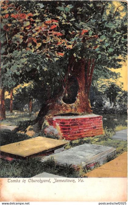 Lot182 tombs in churchyard jamestown virginia usa