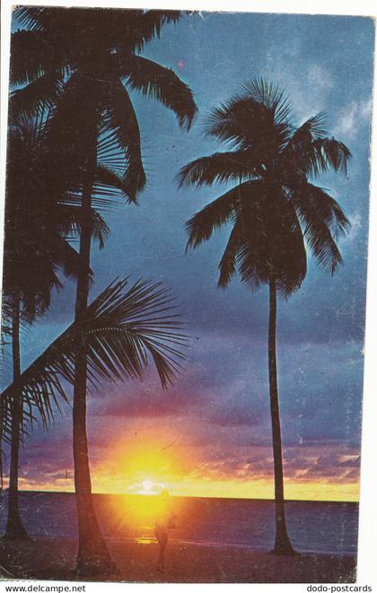 PC12343 Barbados. W. I. Sunset in Barbados. Letchworth Press. 1983