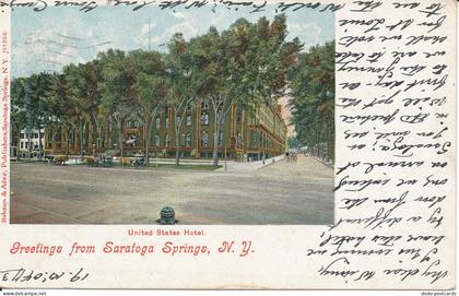 PC37208 Greetings from Saratoga Springs. N. Y. Robson and Adee. No 266. 1904. B.