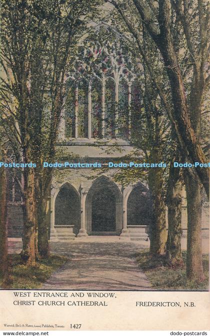 R017272 West Entrance and Window Christ Church Cathedral Fredericton N B Warwick