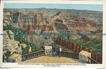 R034214 Grand Canyon National Park from the Terrace of Grand Canyon Lodge. On th