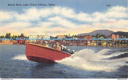 R044393 Speed Boat Lake Coeur d Alene Idaho John W Graham