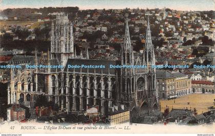 R044772 Rouen L Eglise St Ouen et Vue Generale de Bihorel LL No 47 1915