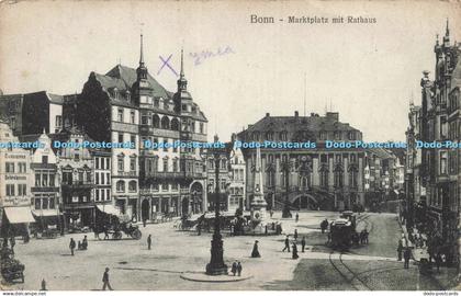 R209196 Bonn Marktplatz mit Rathaus G Schell Bonn