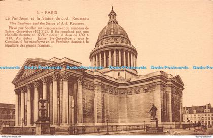 R239701 Paris Le Pantheon et la Statue de J J Rousseau The Pantheon and the Stat
