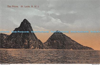 R257706 The Pitons St Lucia B W I Peter