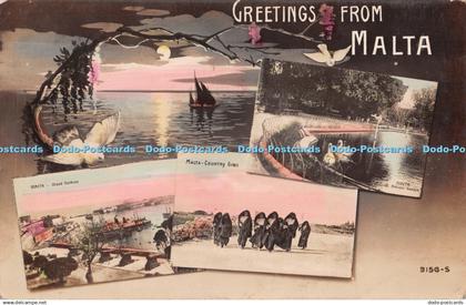 R303030 Greetings From Malta Malta Grand Harbour Malta Country Giris Malta St An
