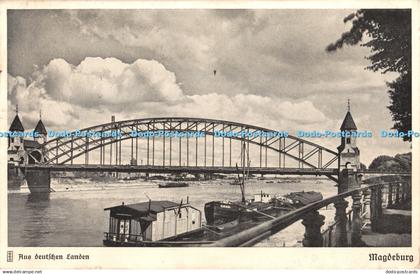 R375688 Aus deutschen Landen Magdeburg Die Hindenburgbrucke Carl Friedrich Fangm