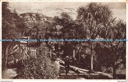R387321 Torquay Rock Walk and Vane Hill Valentine Photo Brown Series 1930