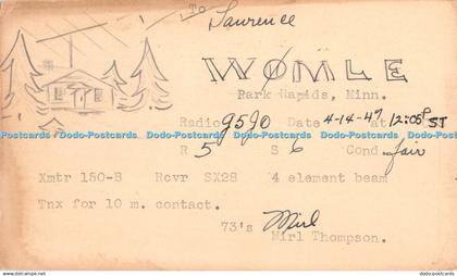 R430148 Womle Park Rapids Minn Mirl Thompson 1947