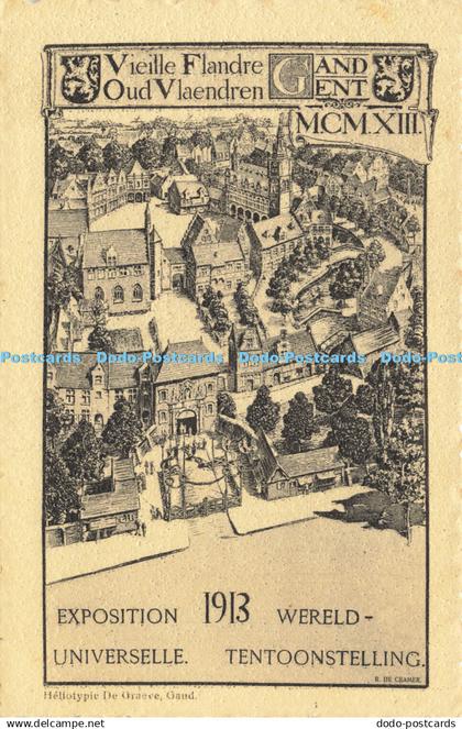 R615576 Vieille Flandre Oud Vlaendren Gand Gent Exposition 1913 Wereld Universel