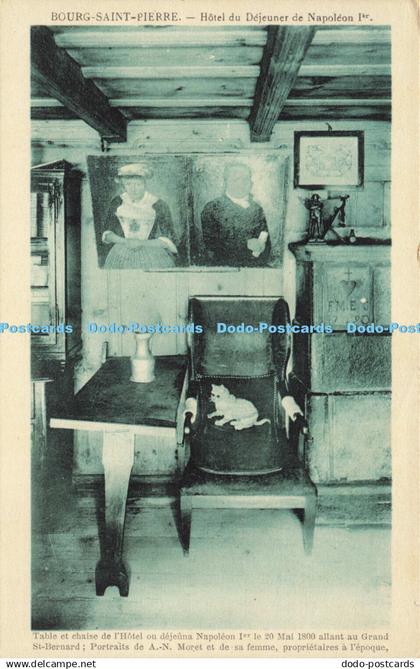 R620862 Bourg Saint Pierre Hotel du Dejeuner de Napoleon Ier Table et chaise de