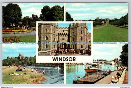 R744539 Windsor River Thames and Eton Castle from the Thames Long Walk Photo Pre