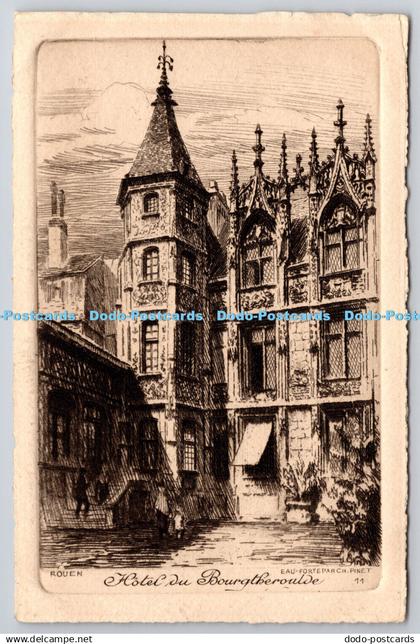 R776245 Rouen Hotel du Bourgtheroulde Eau Forte Parch Pinet