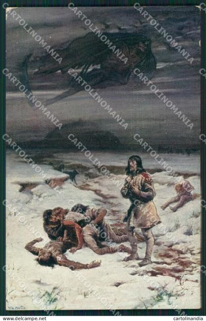 Repubblica Ceca Scheletro Skeleton Teschio cartolina postcard QT5065