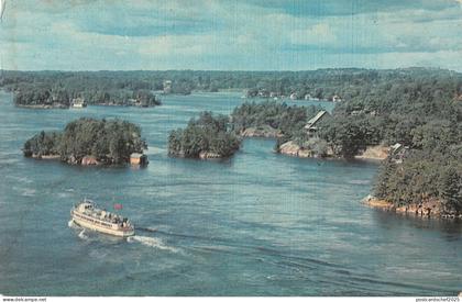 US5018 Canada Ontario The Thousand Islands Cruise Boat Panorama