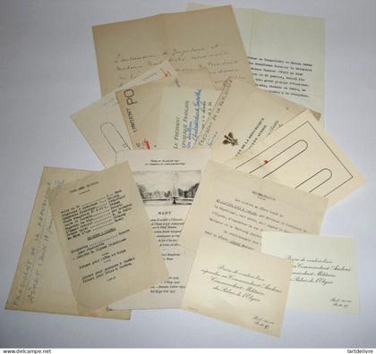 Vincent AURIOL - Lot d'invitations à des diners avec le Prés. de la République
