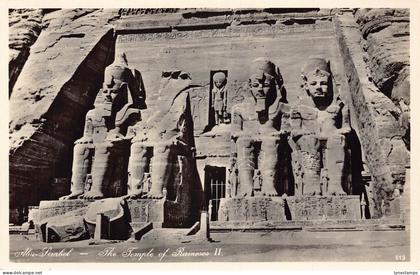 A765 Egypt Abu Simbel Temple of Ramses II RPPC vintage postcard