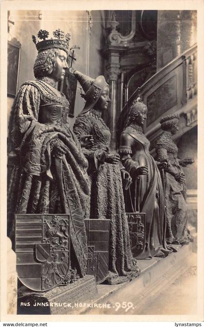 Austria Innsbruck Hofkirche Statues Church vintage postcard