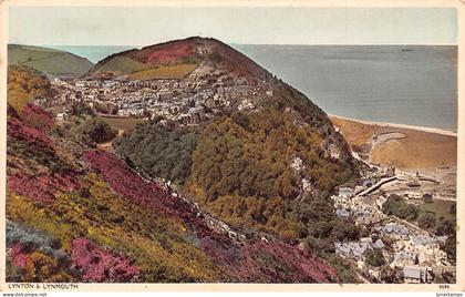 B007 England Lynton and Lynmouth vintage postcard