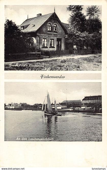 B049 Germany 1953 Finkenwerder Gorch Fock's Elleinhaus Sailing Boat postcard