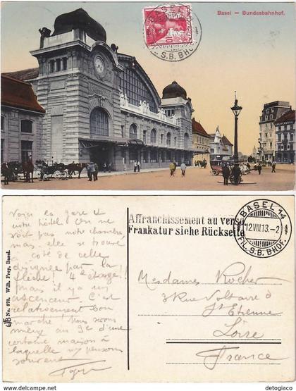 BASILEA - BASEL - SVIZZERA - SCHWEIZ - SUISSE - SWITZERLAND -BUNDESBAHNHOF-74202