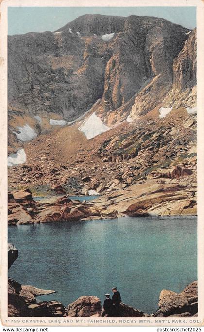 BR6464 Crystal Lake and Mt Fairchild Rocky Mountains  usa