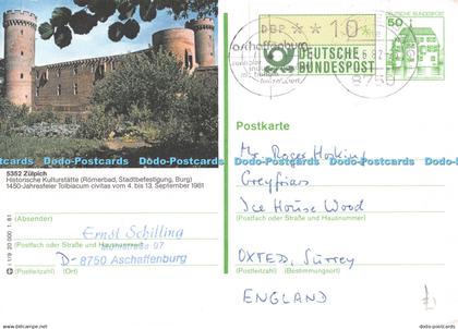 D096764 Zulpich. Historische Kulturstatte. Romerbad. Stadtbefestigung. Burg