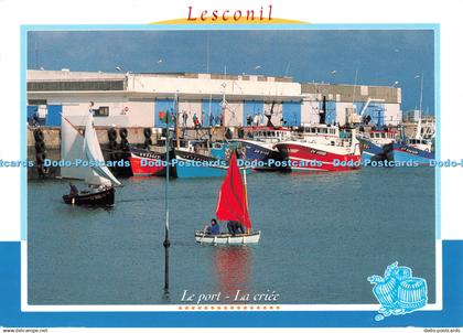 D120046 Lesconil Le Port Le criee 9509 La Bretagne Pittoresque Fishing part of L