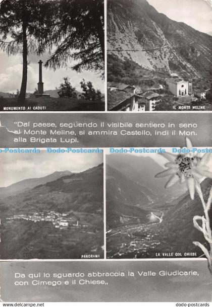 D122326 Monumenti ai Caduti Il Monte Meline La Valle col Chiese Panorama Microfo