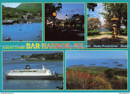 D140390 Hello from Bar Harbor Me Maine Scenics 1994 Multi View