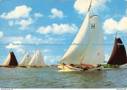 D188991 Friesland. Skutsjesilen. Meulen. Sneek