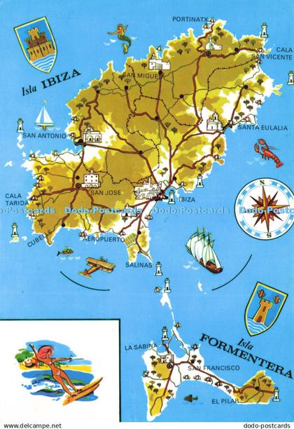 D214148 Mapa de Ibiza y Formentera Toni Ribas