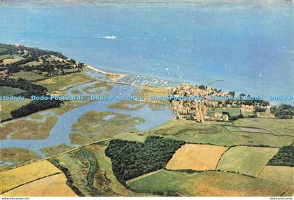 D222407 Aerial View of Yarmouth Looking Northward into the Solent over Yarmouth