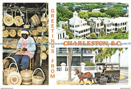 D241953 Greetings from Charleston S C Charleston Post Card Co Multi View 1992
