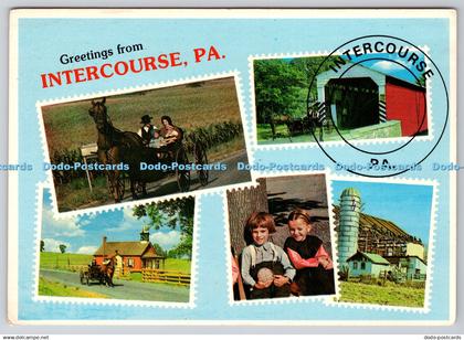 D312228 Greetings From Intercourse. Pa. This Stamp Tour Of Pennsylvania Dutch Co