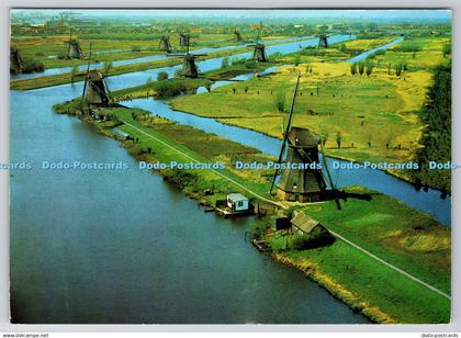 D319057 Panorama Molens Kinderdijk. Gebr. Spanjersberg. Rotterdam. Antwerpen