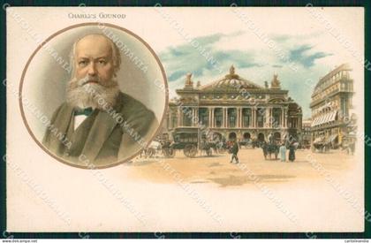 Francia Parigi Charles Gounod Musica Compositore cartolina XB1256