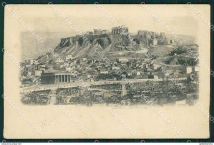 Grecia Greece Athens CORNER CREASE postcard cartolina MT0033