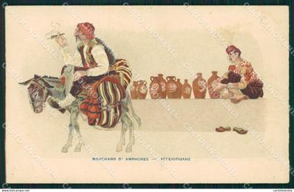 Grecia Greece Types Ethnic postcard cartolina MT0021