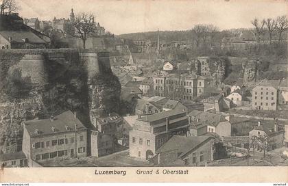 Grund & Oberstadt in Luxemburg Postkarte AK 1915
